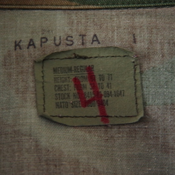 1990 Edgar Industries, Inc Combat Coat Woodland Camouflage Size Medium Regular - Picture 8 of 9